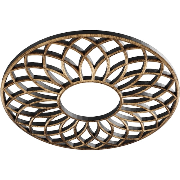 Cannes Architectural Grade PVC Pierced Ceiling Medallion, Antiqued Bronze, 34OD X 11 5/8ID X 1P